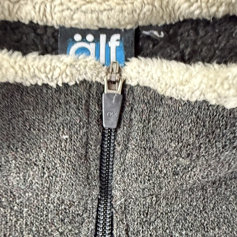 Alf Jacket Men's XL Black Vintage Kuhl Sherpa Pile Fleece Fuzzy Full Zip